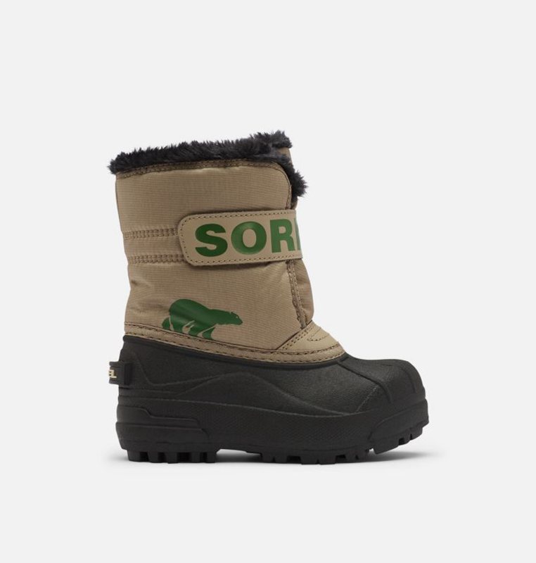 Sorel Barn Vinterkängor Khaki/Svarta - Toddler Commander™ - AKF-513672